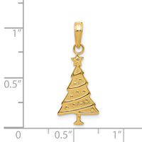 14k Polished Christmas Tree Pendant-M482