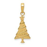 14k Polished Christmas Tree Pendant-M482