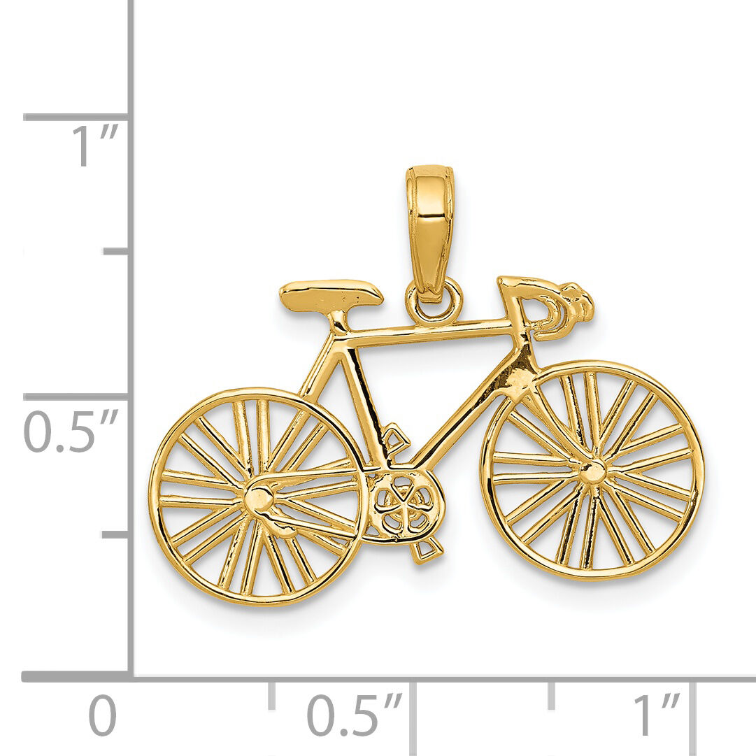 14k Polished Bicycle Charm-M530
