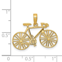 14k Polished Bicycle Charm-M530