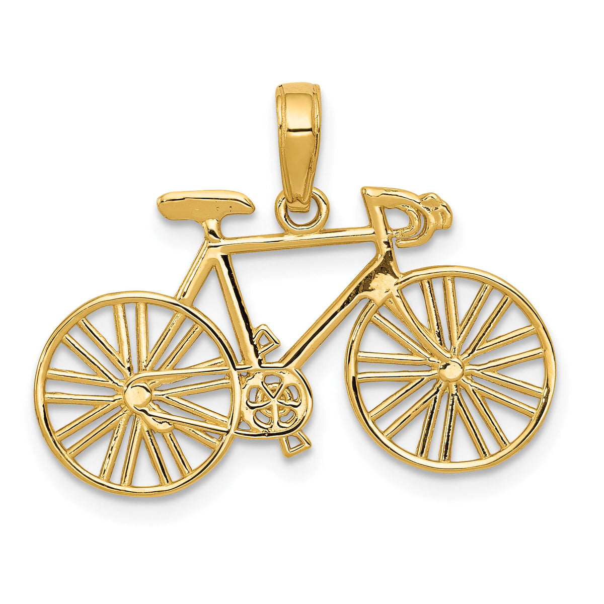14k Polished Bicycle Charm-M530