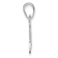 14K White Gold Polished Bicycle Charm-M530W