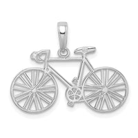 14K White Gold Polished Bicycle Charm-M530W
