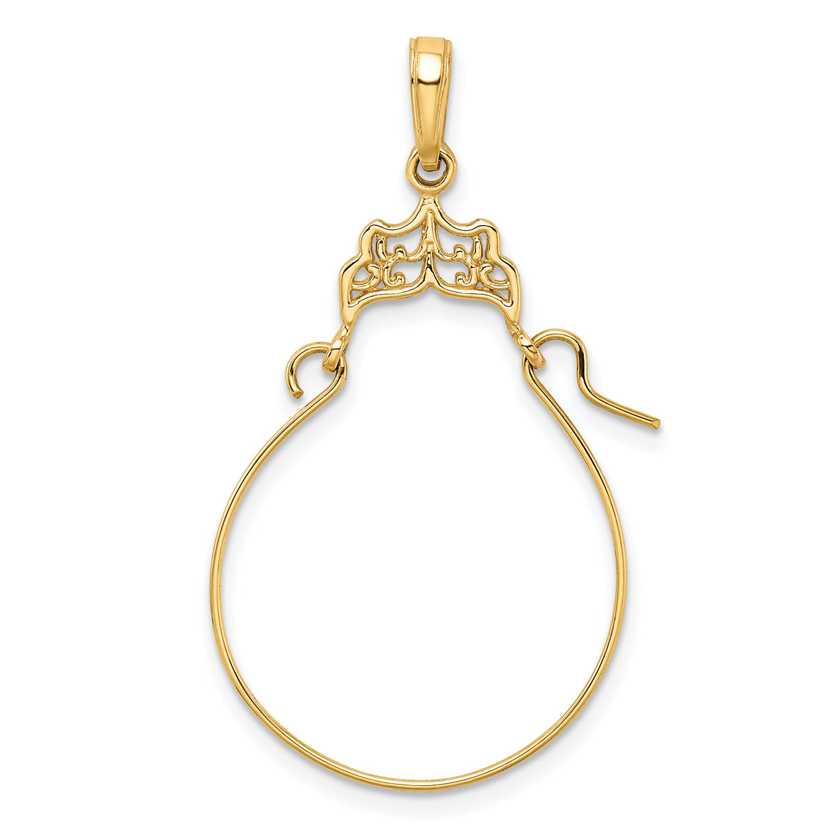 14k Filigree Charm Holder-M795
