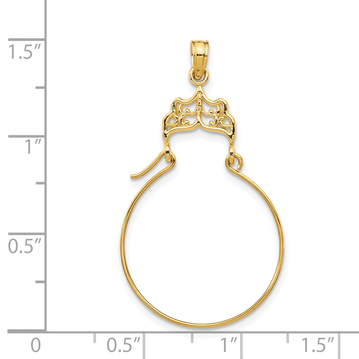 14k Filigree Charm Holder-M795