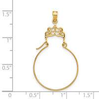 14k Filigree Charm Holder-M795