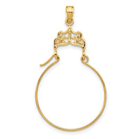 14k Filigree Charm Holder-M795