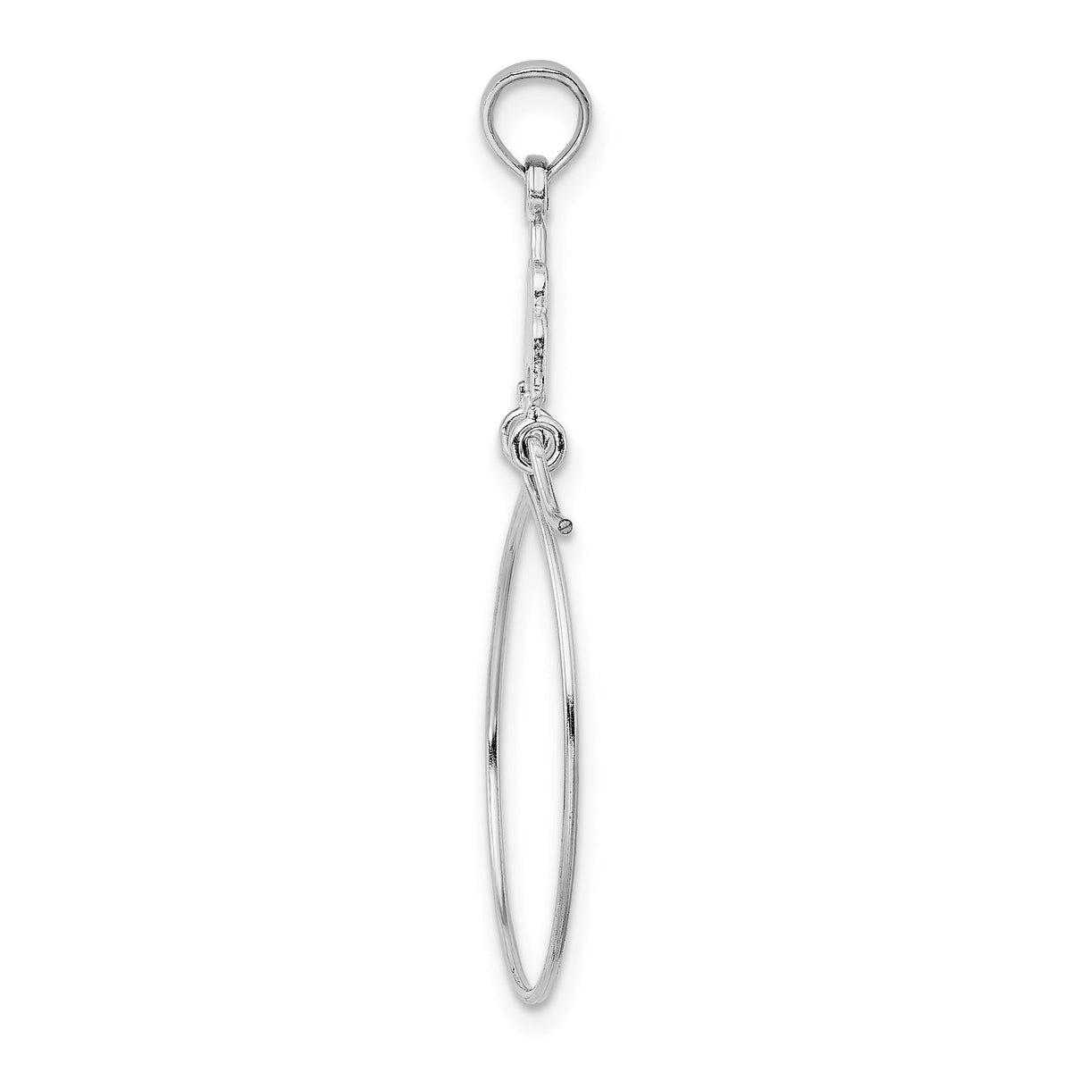 14k White Gold Filigree Charm Holder-M795W