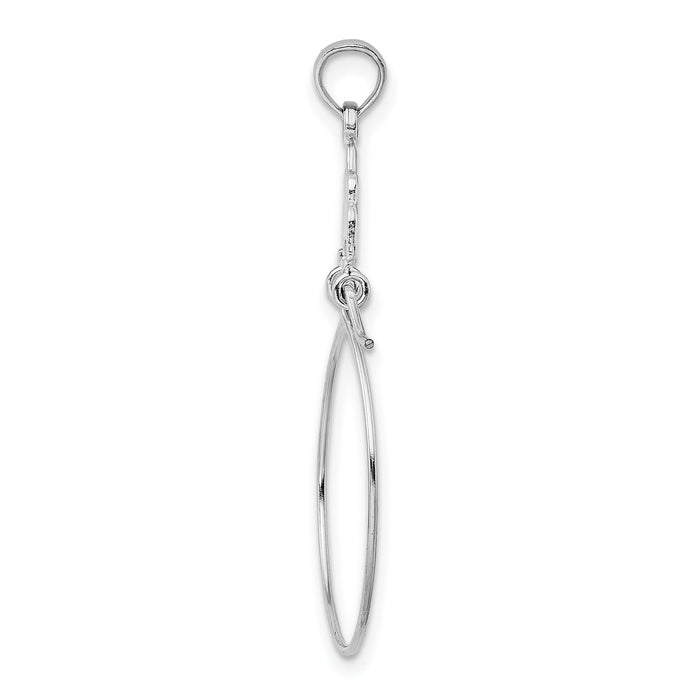 14k White Gold Filigree Charm Holder-M795W