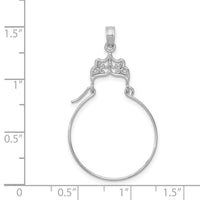14k White Gold Filigree Charm Holder-M795W