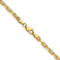 14k 3.5mm D/C Mariner Anchor Chain-MAD100-20