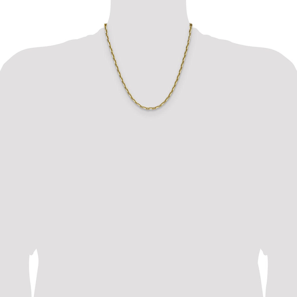 14k 3.5mm D/C Mariner Anchor Chain-MAD100-20