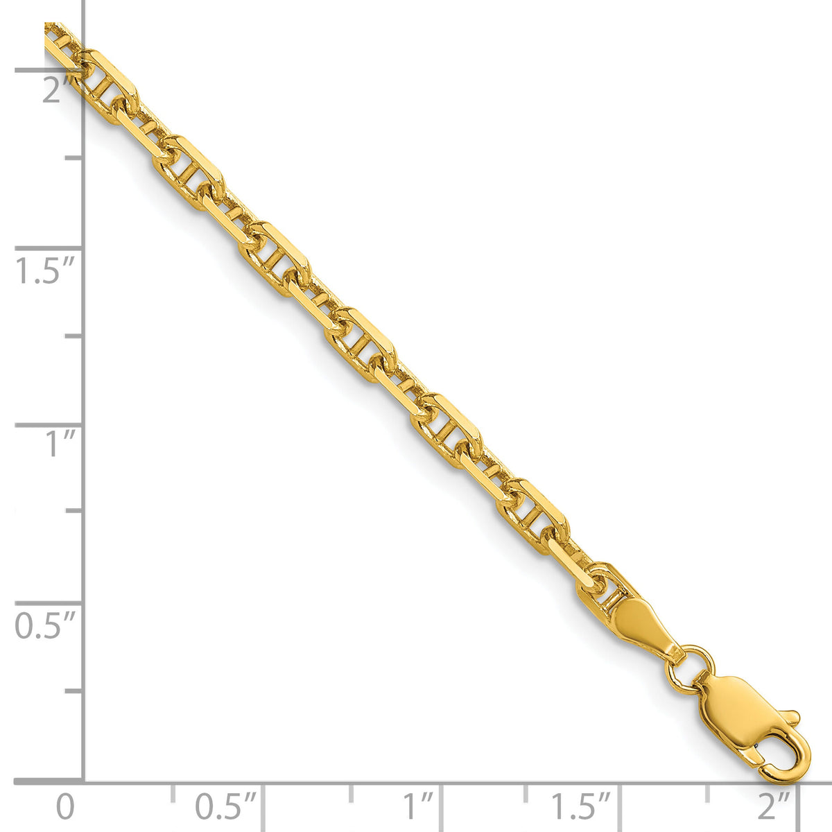 14k 3.5mm D/C Mariner Anchor Chain-MAD100-7