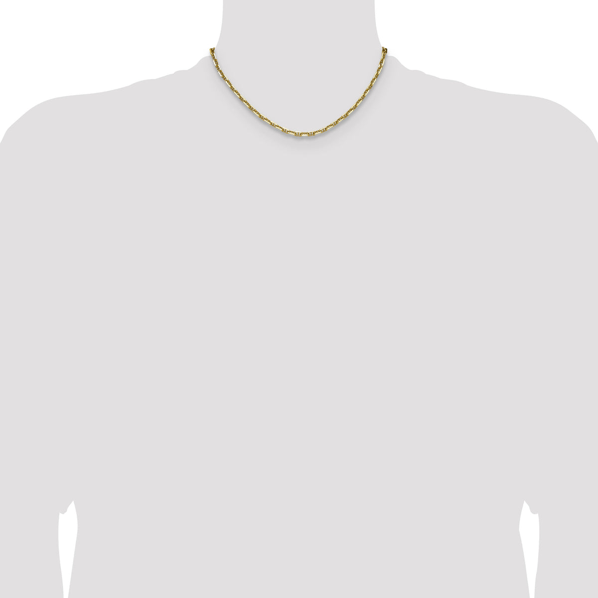 14k 4.1mm D/C Mariner Anchor Chain-MAD120-16