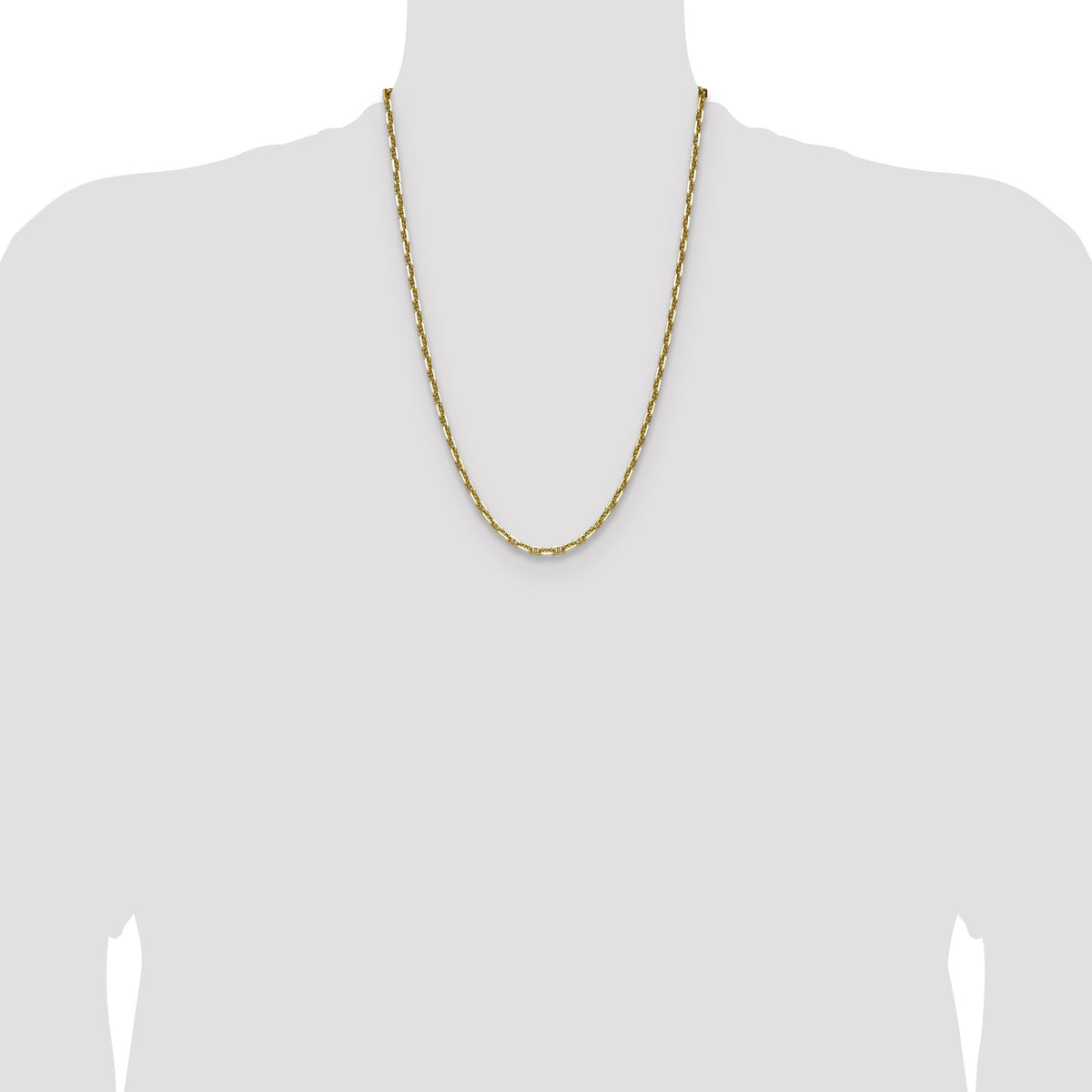 14k 4.1mm D/C Mariner Anchor Chain-MAD120-24
