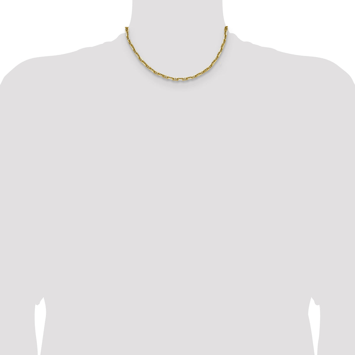 14k 5.0mm D/C Mariner Anchor Chain-MAD140-16