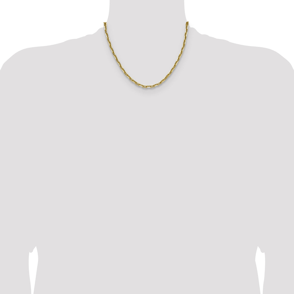14k 5.0mm D/C Mariner Anchor Chain-MAD140-18