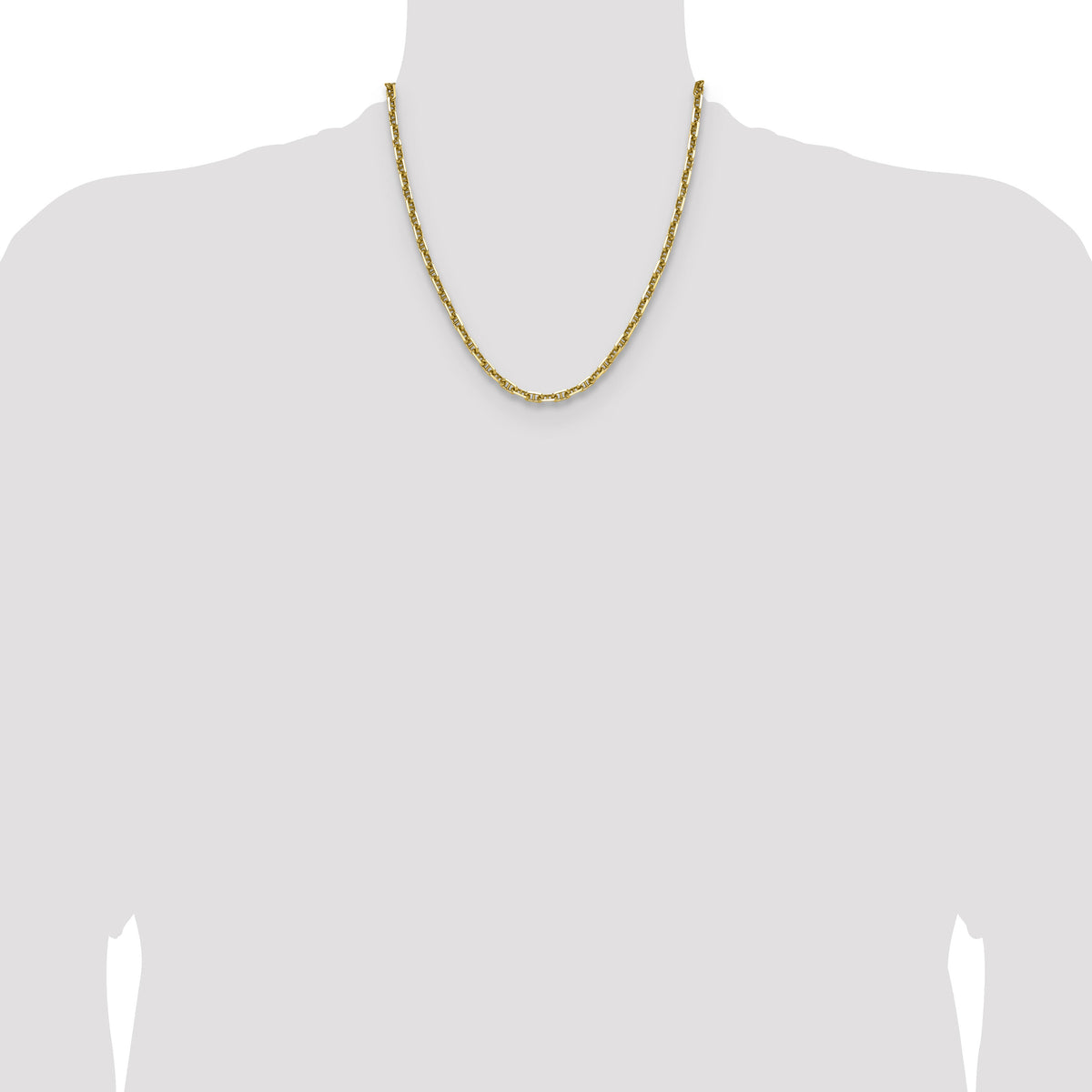 14k 5.0mm D/C Mariner Anchor Chain-MAD140-20