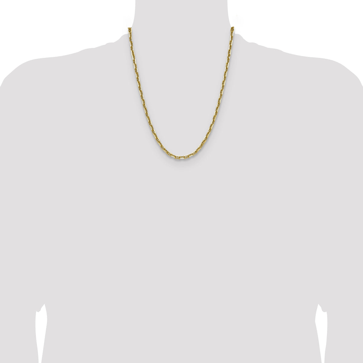 14k 5.0mm D/C Mariner Anchor Chain-MAD140-22