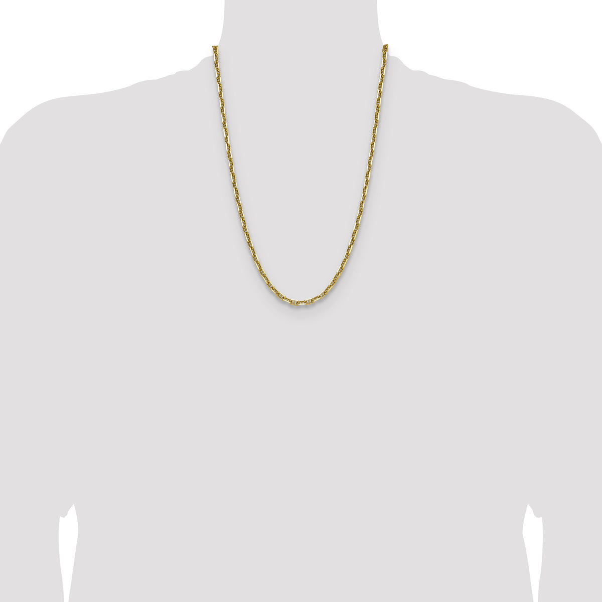 14k 5.0mm D/C Mariner Anchor Chain-MAD140-24