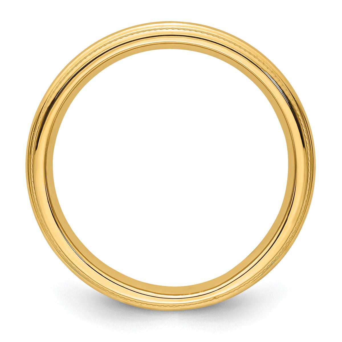 14KY 3mm Milgrain Comfort Fit Band-MC030