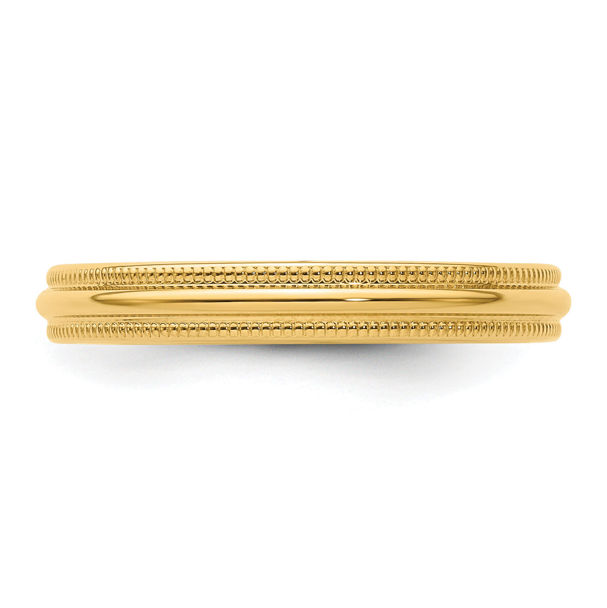 14KY 3mm Milgrain Comfort Fit Band-MC030
