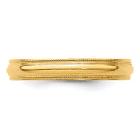 14KY 4mm Milgrain Comfort Fit Band-MC040