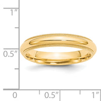 14KY 4mm Milgrain Comfort Fit Band-MC040