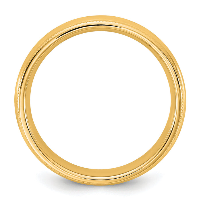 14KY 4.5mm Milgrain Comfort Fit Band-MC045