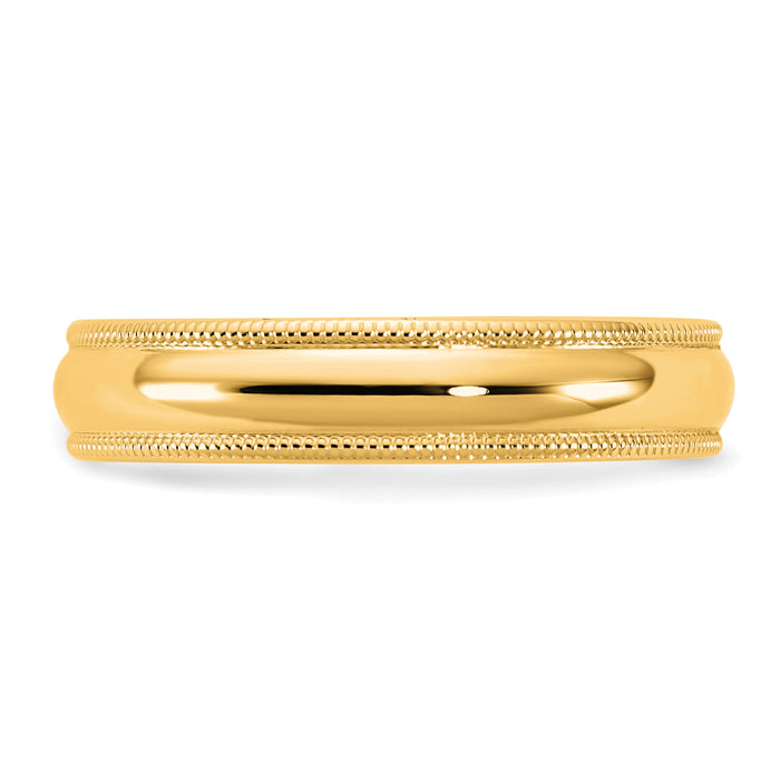 14KY 4.5mm Milgrain Comfort Fit Band-MC045