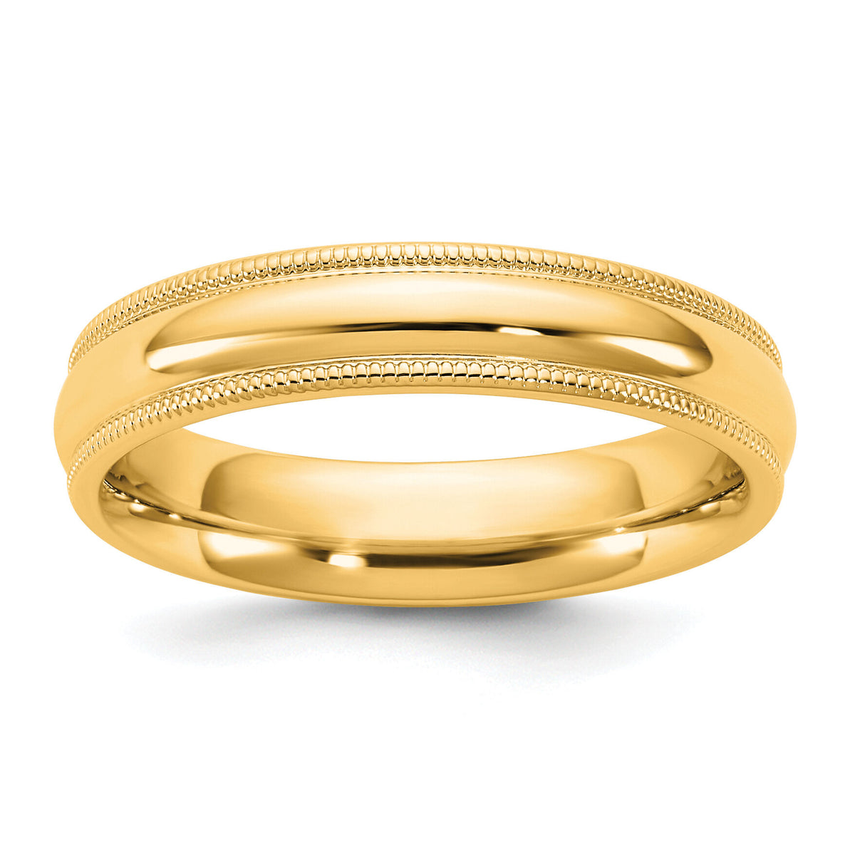 14KY 4.5mm Milgrain Comfort Fit Band-MC045