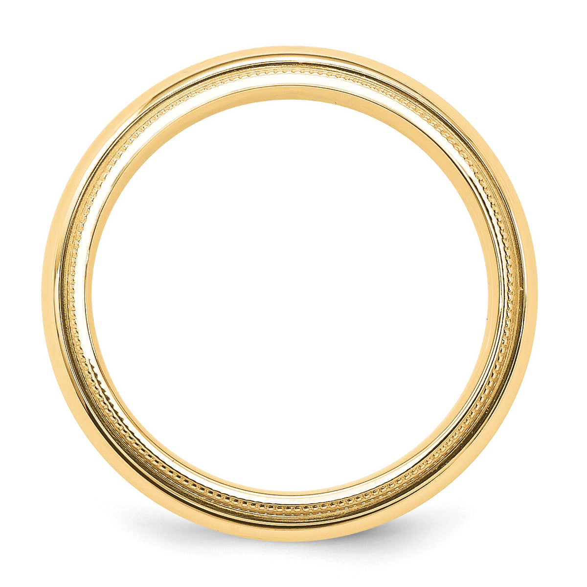 14KY 5mm Milgrain Comfort Fit Band-MC050