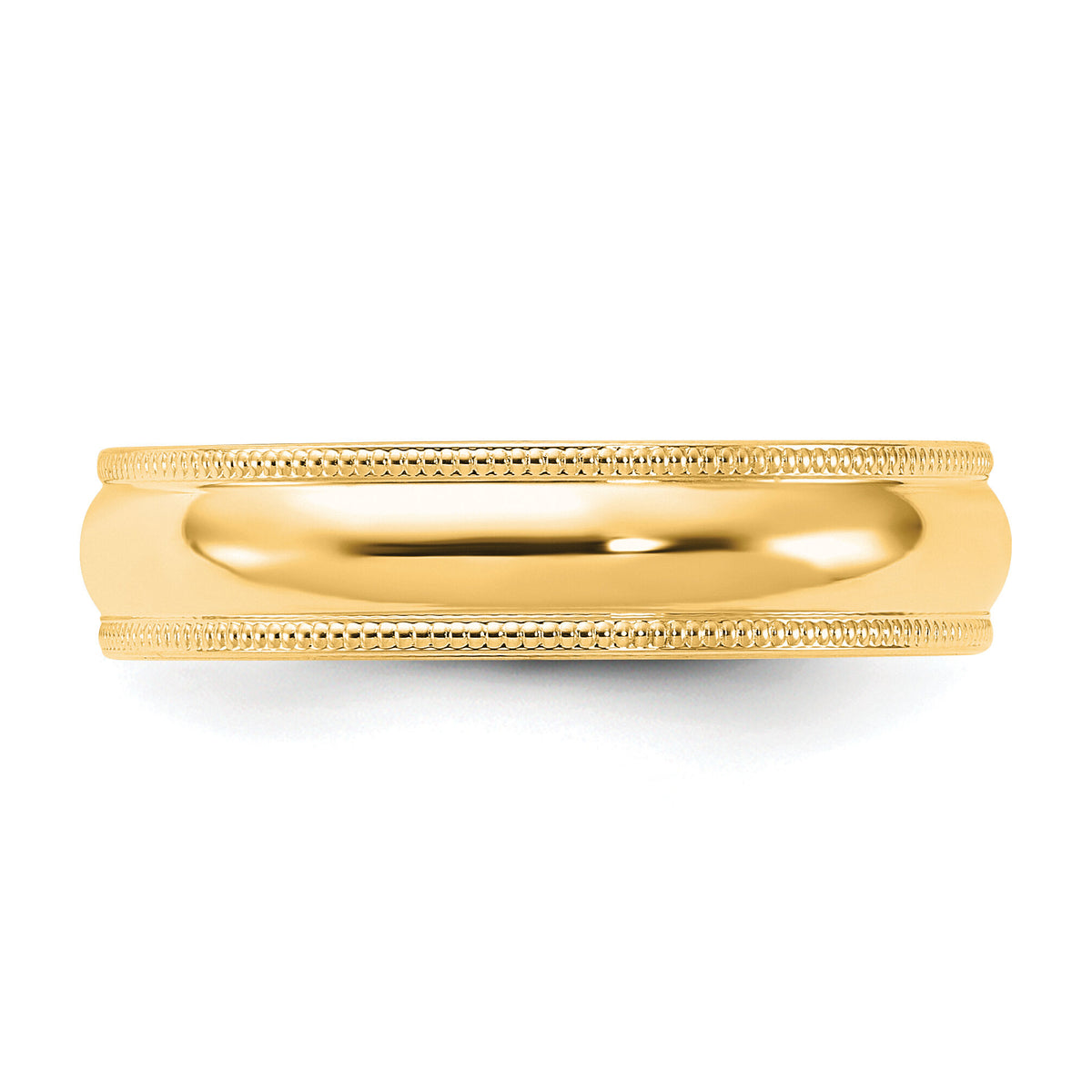 14KY 5mm Milgrain Comfort Fit Band-MC050