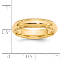 14KY 5mm Milgrain Comfort Fit Band-MC050