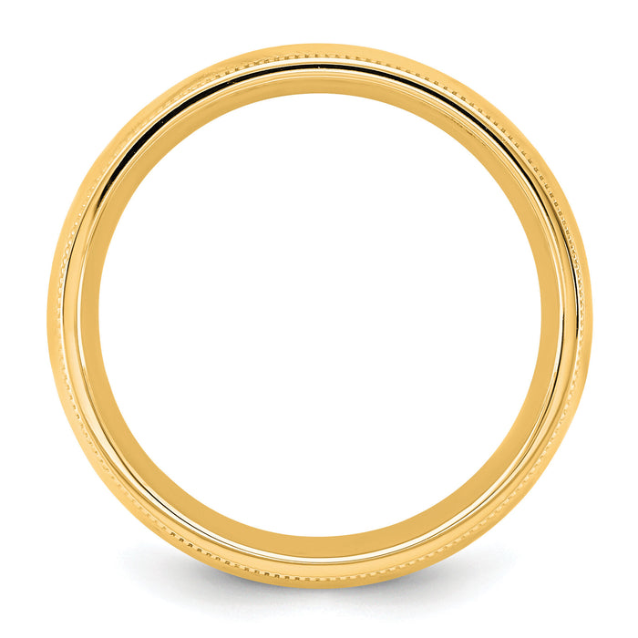 14KY 5.5mm Milgrain Comfort Fit Band-MC055