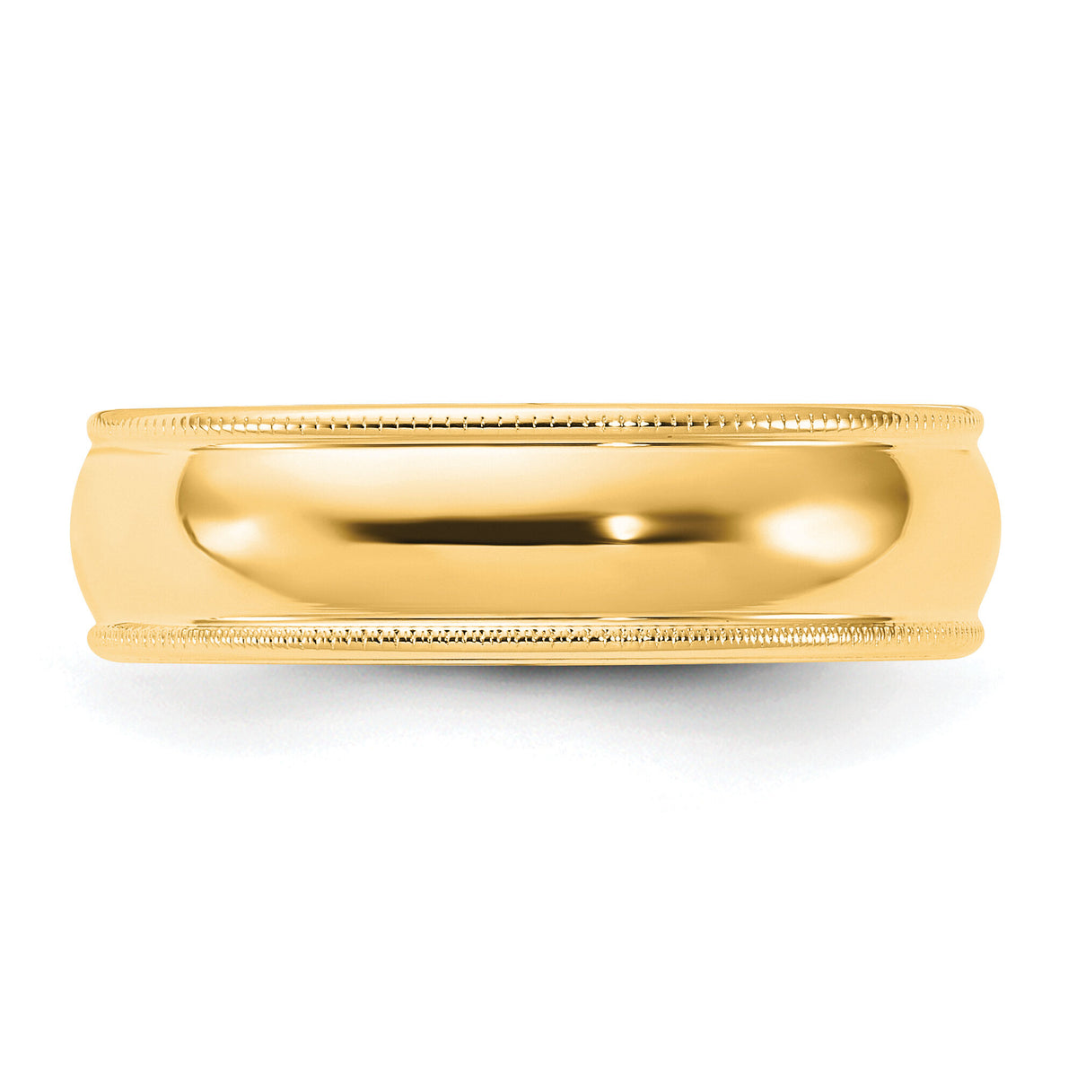 14KY 6mm Milgrain Comfort Fit Band-MC060