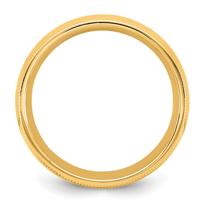 14KY 6.5mm Milgrain Comfort Fit Band-MC065