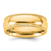 14KY 6.5mm Milgrain Comfort Fit Band-MC065