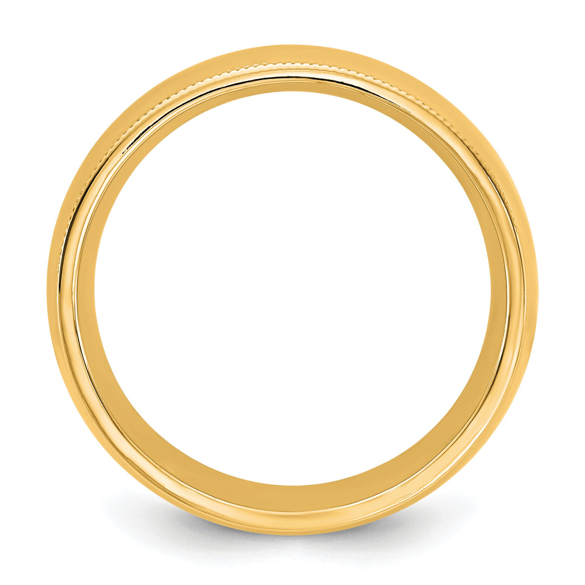 14KY 7mm Milgrain Comfort Fit Band-MC070