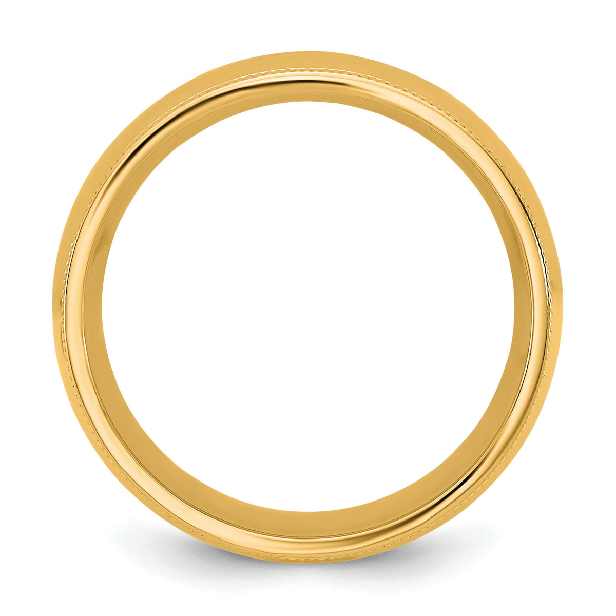 14KY 8mm Milgrain Comfort Fit Band-MC080