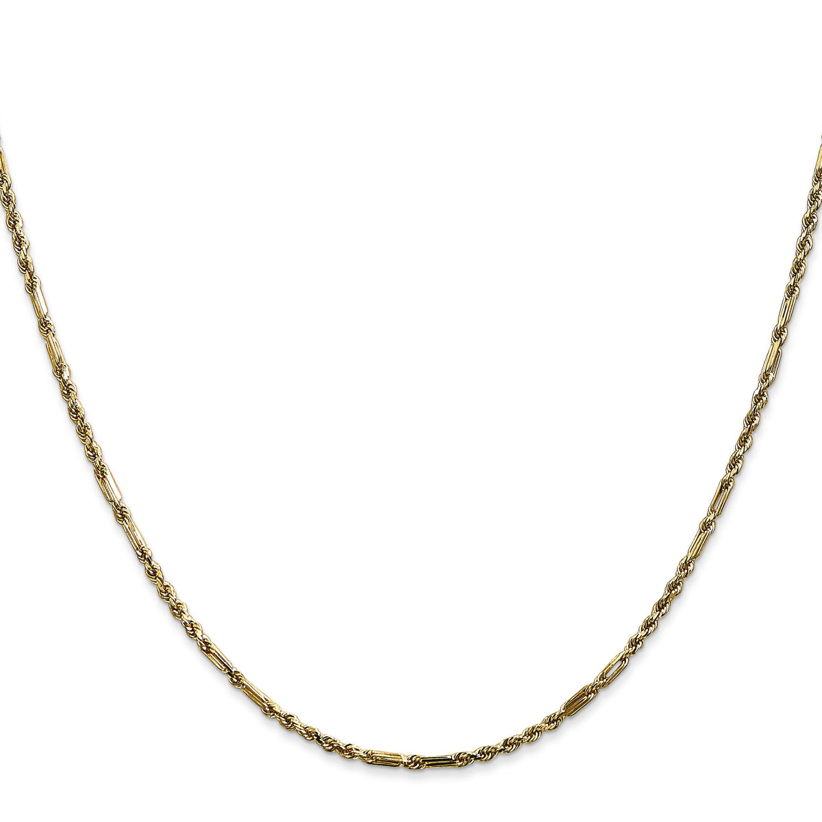 14k 1.8mm D/C Milano Rope Chain-MIL030-18
