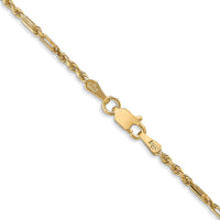 14k 1.8mm D/C Milano Rope Chain-MIL030-18