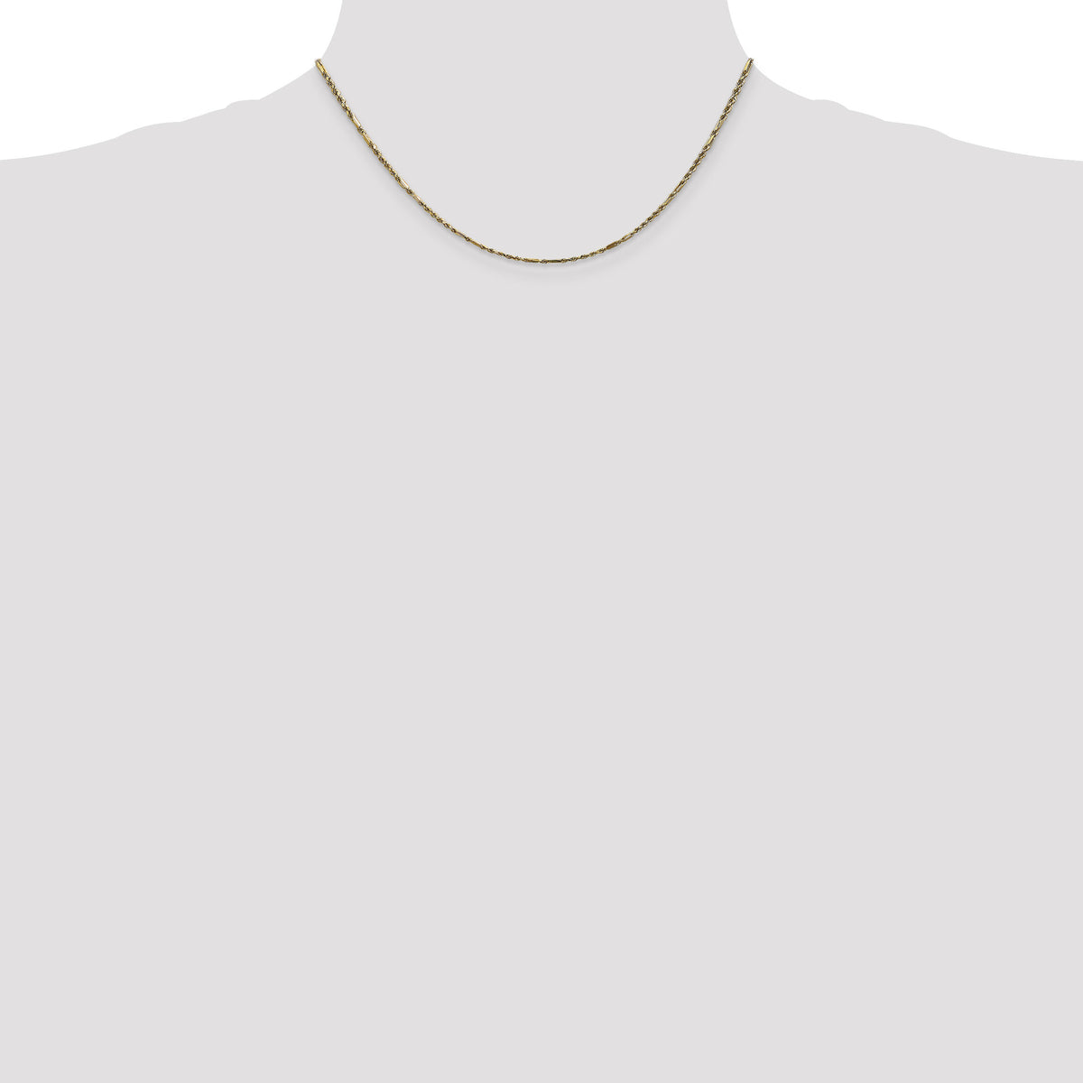 14k 1.8mm D/C Milano Rope Chain-MIL030-16