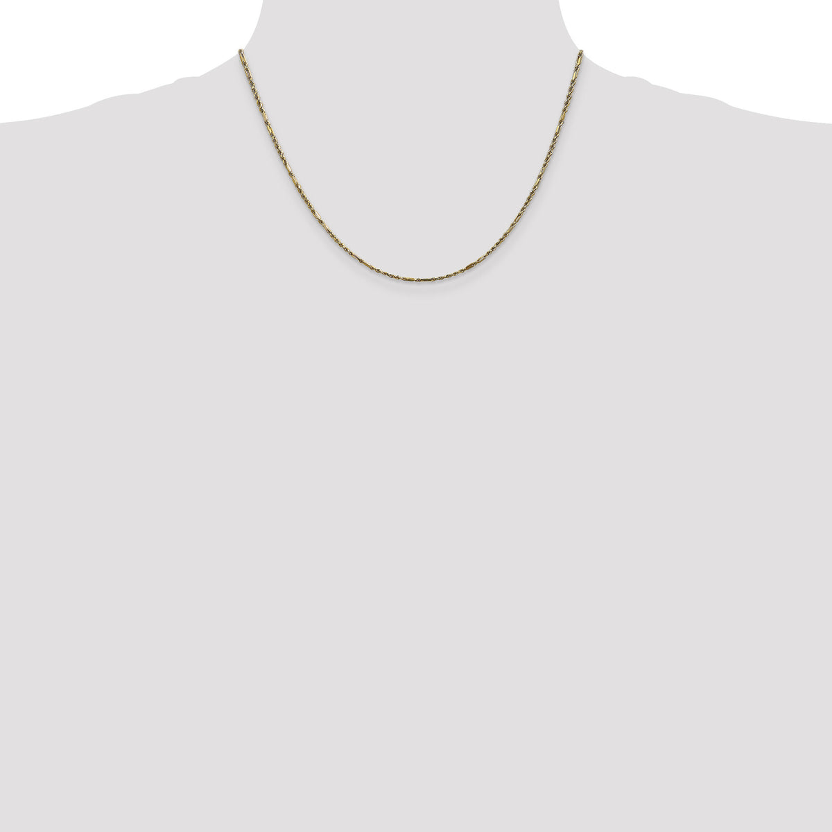 14k 1.8mm D/C Milano Rope Chain-MIL030-18