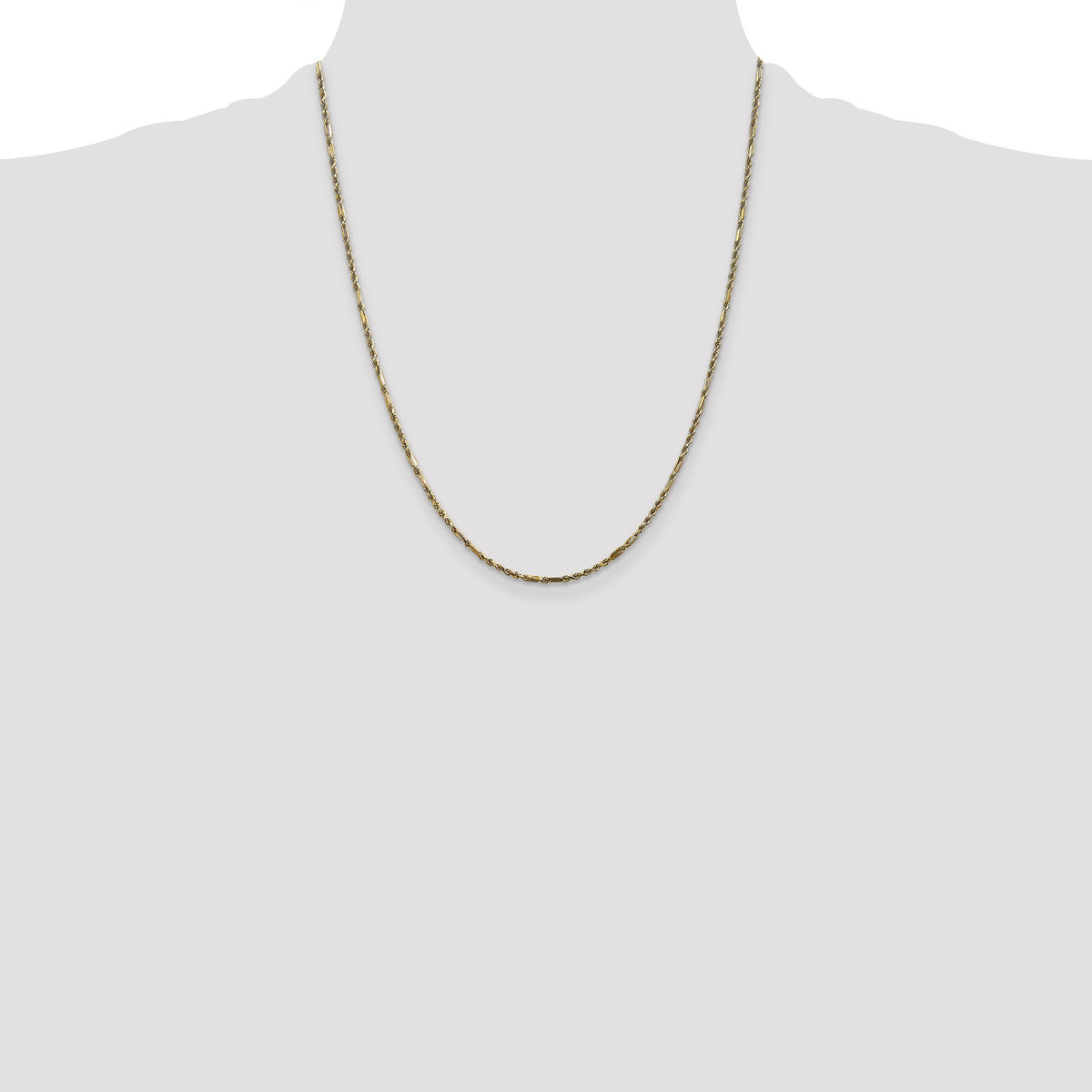 14k 1.8mm D/C Milano Rope Chain-MIL030-22
