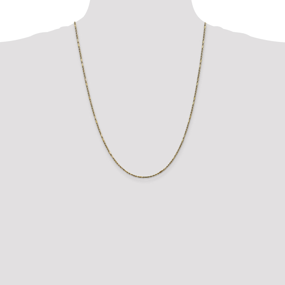 14k 1.8mm D/C Milano Rope Chain-MIL030-24