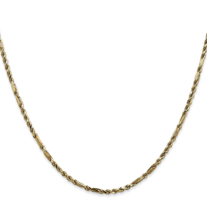 14k 2.25mm D/C Milano Rope Chain-MIL035-16