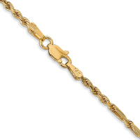 14k 2.25mm D/C Milano Rope Chain-MIL035-16