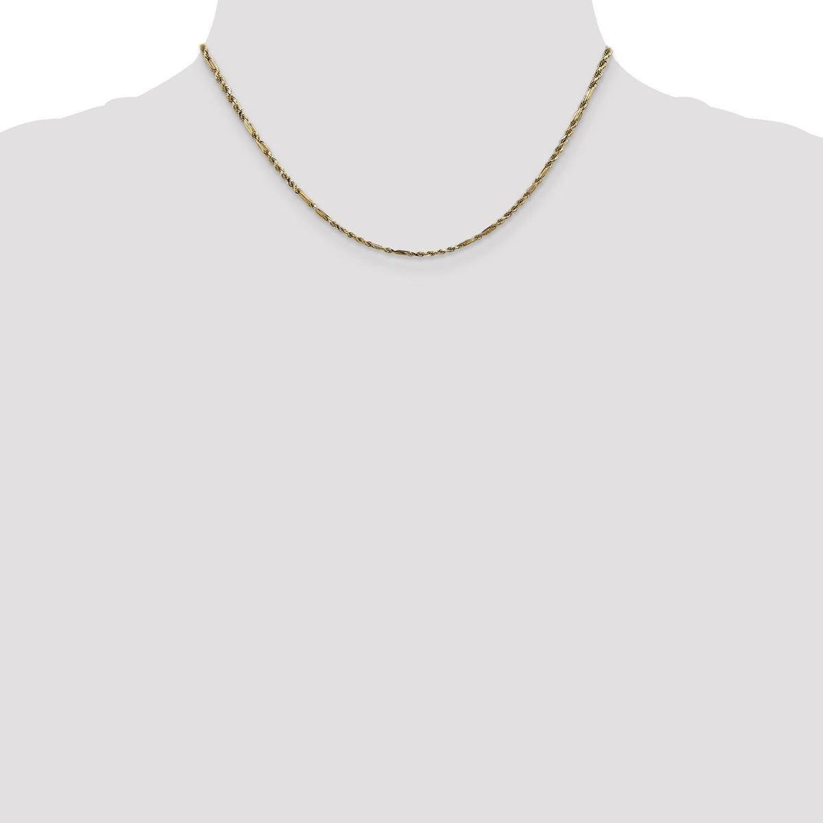 14k 2.25mm D/C Milano Rope Chain-MIL035-16