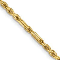 14k 2.25mm D/C Milano Rope Chain-MIL035-16
